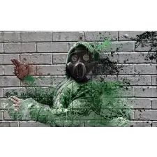  Öntapadó és mosható falfestmény Graffiti maszkkal, 300 x 200 cm tapéta, díszléc és más dekoráció