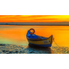  Öntapadó és mosható falfestmény Hajótörött csónak, 350 x 250 cm