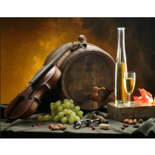  Öntapadó és mosható falfestmény Hegedű és bor, 400 x 250 cm tapéta, díszléc és más dekoráció