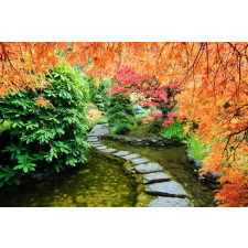  Öntapadó és mosható falfestmény Japán kert 2, 250 x 150 cm tapéta, díszléc és más dekoráció