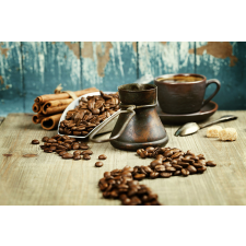  Öntapadó és mosható falfestmény Kávé a vízforralóban, 400 x 250 cm tapéta, díszléc és más dekoráció