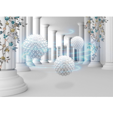  Öntapadó és mosható falfestmény Oszlopok és virágok, absztrakt, 200 x 150 cm tapéta, díszléc és más dekoráció