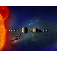  Öntapadó és mosható falfestmény Solar system2, 200 x 150 cm tapéta, díszléc és más dekoráció