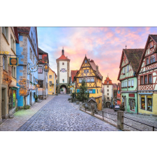  Öntapadó és mosható falfestmény Sunset in Rothenburg, 250 x 200 cm tapéta, díszléc és más dekoráció