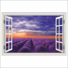  Öntapadó és mosható falfestmény Window Sunset, levendula, nyár, 200 x 135 cm