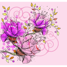  Öntapadó és mosható fali tapéta Absztrakt virágos5, 150 x 205 cm tapéta, díszléc és más dekoráció