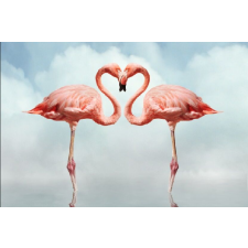  Öntapadó és mosható fali tapéta Szerelem és flamingó, 200 x 150 cm tapéta, díszléc és más dekoráció