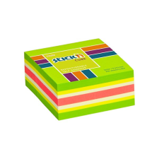 Öntapadó jegyzettömb STICK'N 51x51mm neon zöld mix 250 lap post-it