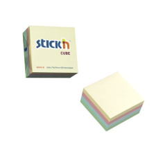 Öntapadó jegyzettömb STICK'N 76x76mm pasztell mix 400 lap post-it