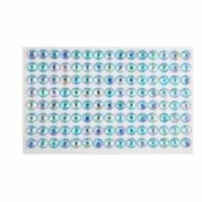  Öntapadós Akril Strassz Matrica - Irizáló Türkiz, Közepes (23,5 cm), 600 db körömdíszítő