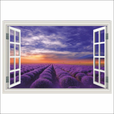  Öntapadós fotótapéta Window Sunset, levendula, nyári, 200 x 135 cm tapéta, díszléc és más dekoráció
