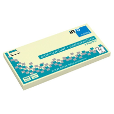 Öntapadós jegyzettömb Info Notes 125x75 mm 100 lapos antimikrobiális sárga post-it