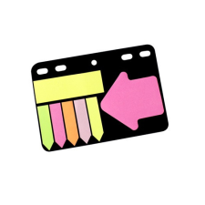 Öntapadós jegyzettömb szett Info Notes 100x140 mm vegyes színek gyűrűs betéten post-it