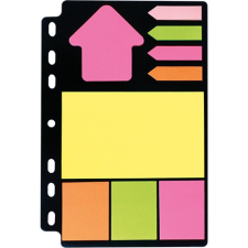 Öntapadós jegyzettömb szett Info Notes 150x220 mm vegyes színek gyűrűs betéten post-it
