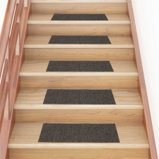  öntapadós lépcsőszőnyegek 30 db 60 x 25 cm antracitszürke téglalap alakú lakástextília