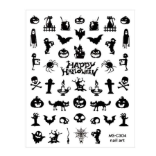 Öntapadós matrica - halloween - MS-C304 körömdíszítő