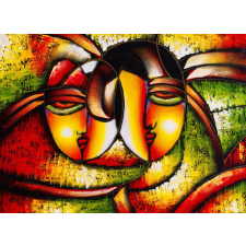  Öntapadós tapéta Absztrakt arcok2, 350 x 200 cm tapéta, díszléc és más dekoráció