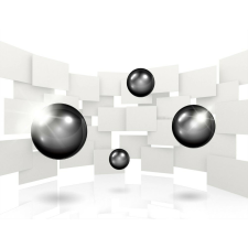  Öntapadós tapéta Fal fekete golyókkal, 250 x 150 cm tapéta, díszléc és más dekoráció