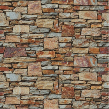  Öntapadós tapéta Fal különböző barna és szürke kövekből, 300 x 200 cm tapéta, díszléc és más dekoráció
