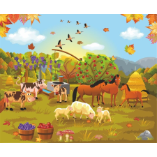  Öntapadós tapéta Háziállatok, gyerekrajzok, 350 x 250 cm tapéta, díszléc és más dekoráció