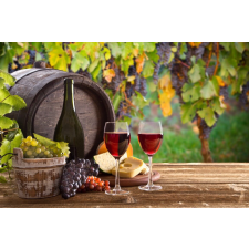  Öntapadós tapéta Hordó, bor, szőlő, 250 x 200 cm tapéta, díszléc és más dekoráció