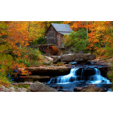  Öntapadós tapéta Malom vízeséssel, 250 x 150 cm tapéta, díszléc és más dekoráció