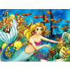  Öntapadós tapéta Mermaid, óceán, gyerekrajzok, 200 x 150 cm