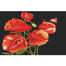  Öntapadós tapéta Pipacsok, piros és fekete, 220 x 135 cm tapéta, díszléc és más dekoráció