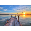  Öntapadós tapéta Pontoon a naplementében, 250 x 200 cm
