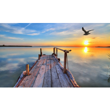  Öntapadós tapéta Pontoon in sunset 2, 300 x 250 cm tapéta, díszléc és más dekoráció