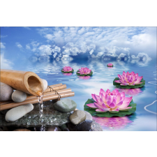  Öntapadós tapéta Rózsaszín tavirózsa a tavon, 250 x 150 cm tapéta, díszléc és más dekoráció