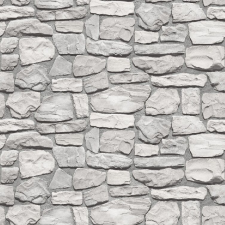  Öntapadós tapéta Világosszürke különféle kőfal, 350 x 250 cm tapéta, díszléc és más dekoráció