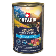  Ontario Adult borjúpástétom kurkumával – 400 g kutyaeledel