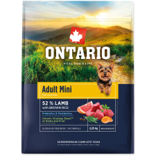 Ontario Adult Mini Lamb & Brown Rice 2,25 kg kutyaeledel