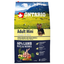 Ontario Adult Mini Lamb & Rice Kutyatáp, 6,5 kg kutyaeledel
