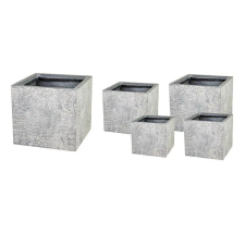 Ontario Cube Kompozit Növénytartó Szürke 20x20x22-55x55x46cm S5 kerti tárolás