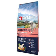 Ontario DOG LARGE WEIGHT CONTROL TURKEY AND POTATOES AND HERBS (12KG) kutyaeledel