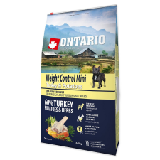 Ontario DOG MINI WEIGHT CONTROL TURKEY AND POTATOES (6,5KG) kutyaeledel