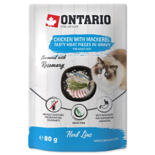 Ontario Herb - Csirke makrélával, rizzsel és rozmaringgal 80g jutalomfalat macskáknak