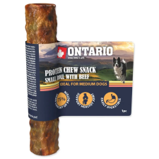 Ontario Protein Chew Snack kis tekercs marhahússal 12,7 cm jutalomfalat kutyáknak