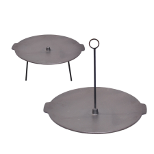 Öntöttvas Grill tárcsa kétfunkciós 44cm, kerti sütés és főzés