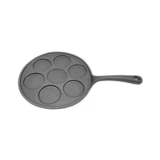 Öntöttvas serpenyő, kerek, palacsintához és tojáshoz, 23,5 cm, Magic Home edény