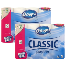 Ooops! Classic Sensitive 3 rétegű Toalettpapír 2x24 tekercs higiéniai papíráru
