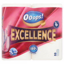 Ooops! Excellence háztartási papírtörlő 3 rétegű 2 tekercs papírárú, csomagoló és tárolóeszköz