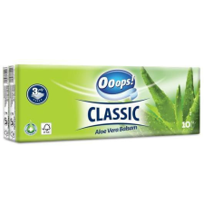  Ooops! papírzsebkendő 3rtg Aloe Vera 10x10db higiéniai papíráru