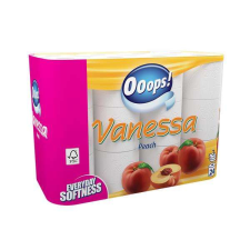 Ooops Toalettpapír, 3 rétegű, 24 tekercses, OOOPS &quot;Vanessa&quot; higiéniai papíráru