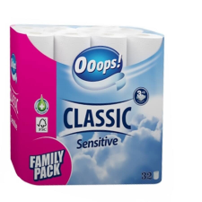 Ooops! Toalettpapír Ooops! Classic Sensitive 3 rétegű 32 tekercses higiéniai papíráru