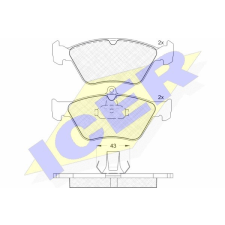  Opel Omega B első fékbetét készlet - Icer (180988) autóalkatrész