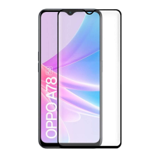  Oppo A78 kompatibilis üveglap, tokbarát, teljes forrasztás, 9H, fekete mobiltelefon kellék