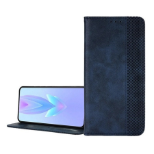 Oppo Reno12, Oldalra nyíló tok, stand, mozaik minta, sötétkék tok és táska